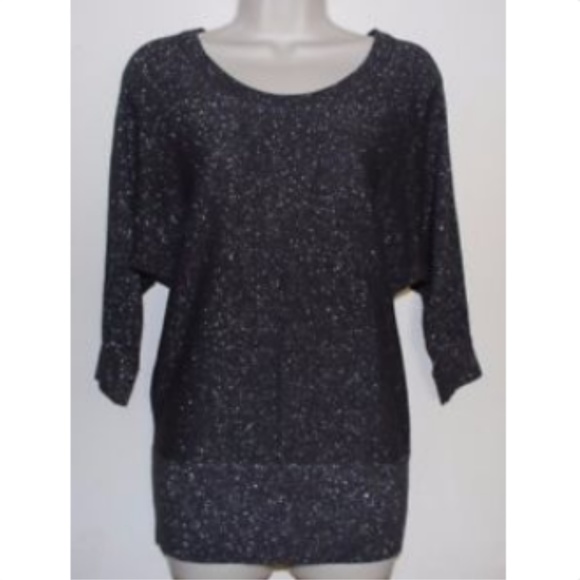 LOFT Tops - 🎈3/$20 LOFT Dark Gray Metallic Dolman Sleeve Top